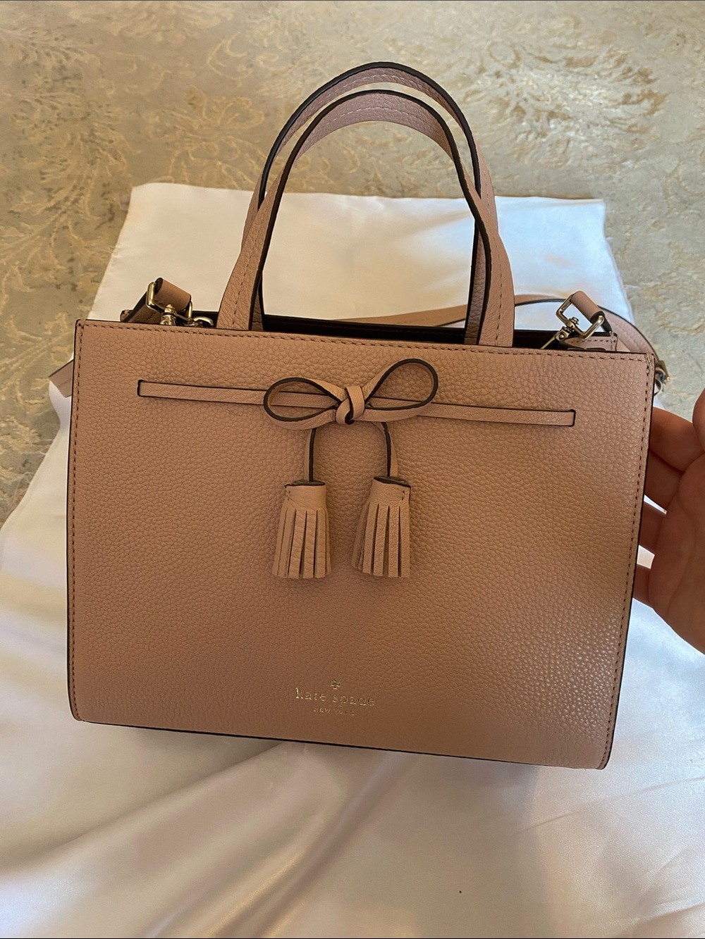 kate spade Dusty Blush Pink Pebbled Leather Top-Handle Satchel